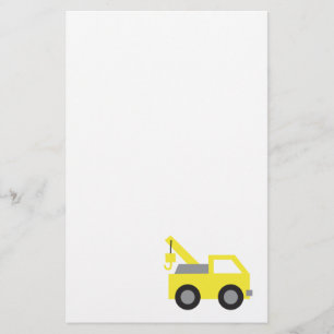 Ich liebe Lastwagen, süßes gelbes Fahrzeug für Kin Briefpapier