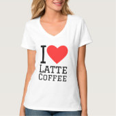 Ich Liebe Latte-Kaffee T-Shirt (Vorderseite)
