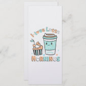 Ich Liebe Latte Mornings Feiertagskarte (Vorne/Hinten)
