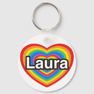 Ich Liebe Laura. Ich Liebe dir Laura. Herz Schlüsselanhänger