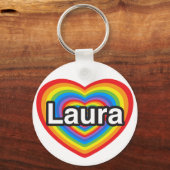 Ich Liebe Laura. Ich Liebe dir Laura. Herz Schlüsselanhänger (Vorderseite)