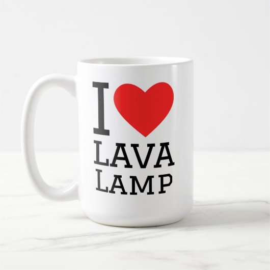 Ich liebe Lava-Lampe Kaffeetasse (Links)