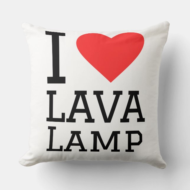 Ich liebe Lava-Lampe Kissen (Vorderseite)