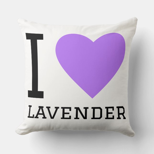 Ich liebe Lavendel Kissen (Vorderseite)