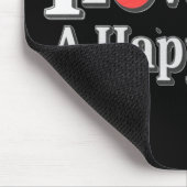 "Ich Liebe Leben ein glückliches Leben!" Design. J Mousepad (Ecke)