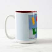 "Ich Liebe-Leben!" Kaffee-Tasse Zweifarbige Tasse (Links)