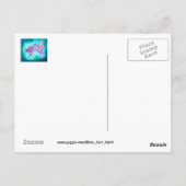 Ich Liebe Leben! - Schönes Aqua Happy Cat Postkarte (Rückseite)