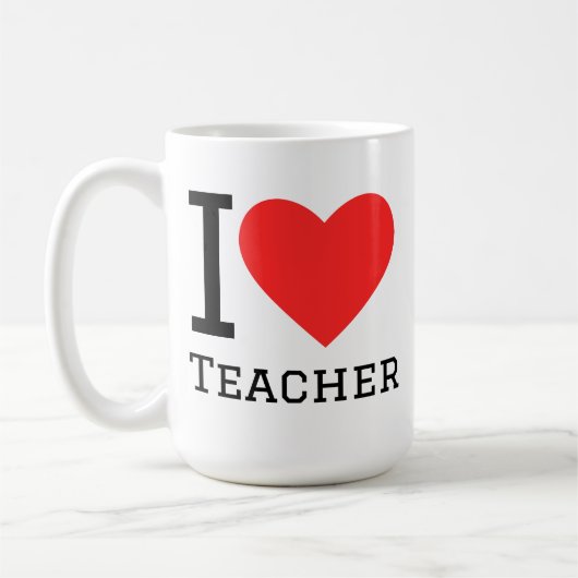 Ich liebe Lehrer Kaffeetasse (Links)