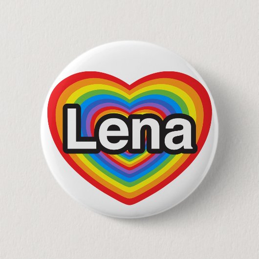 Ich Liebe Lena. Ich Liebe dich Lena. Herz Button (Vorderseite)