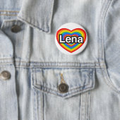 Ich Liebe Lena. Ich Liebe dich Lena. Herz Button (Beispiel)