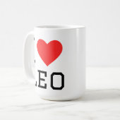 Ich liebe Leo Kaffeetasse (Vorderseite Links)