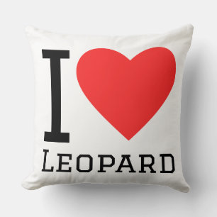 Ich liebe Leopard Kissen