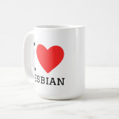 Ich liebe Lesben Kaffeetasse (Vorderseite Links)