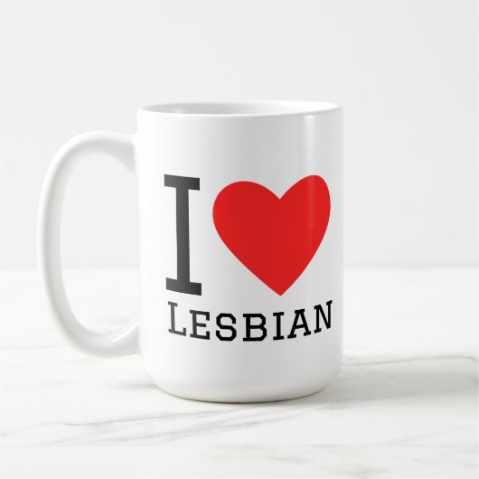 Ich liebe Lesben Kaffeetasse (Links)