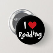 Ich liebe Lesen Button (Vorne & Hinten)