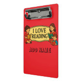 Ich liebe Lesen Drawstring Buch Tasche Mini Klemmbrett (Gewinkelt2)