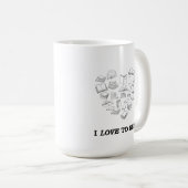 Ich liebe lesen kaffeetasse (VorderseiteRechts)