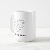 Ich liebe lesen kaffeetasse (Vorderseite Links)