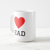 ich liebe lesen kaffeetasse (Vorderseite Links)