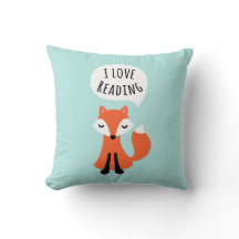 Ich Liebe Lesen niedlichen Cartoon Fuchs auf blaue