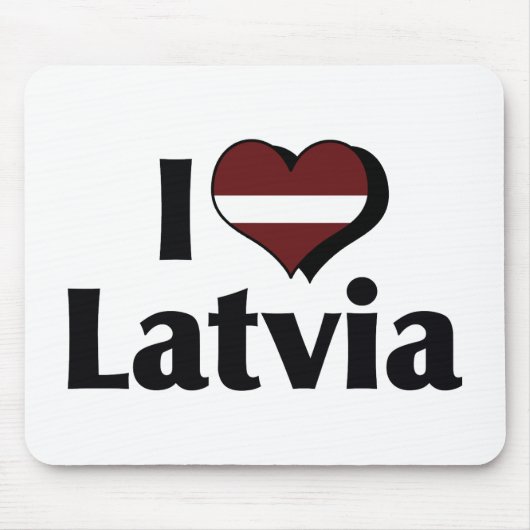 Ich liebe Lettland-Flagge Mousepad (Vorne)