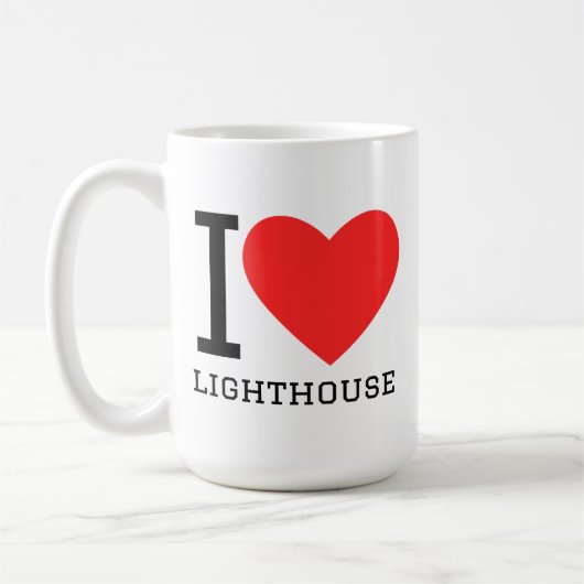 Ich liebe Leuchtturm Kaffeetasse (Links)