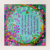 Ich Liebe Leute Spaß Inspirivity Whimsical Floral Puzzle (Horizontal)