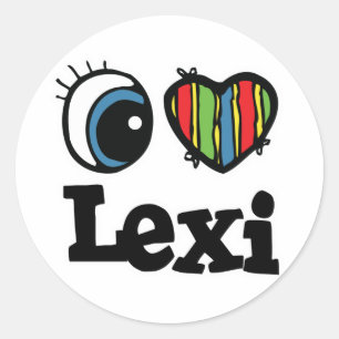 Ich liebe Lexi Runder Aufkleber