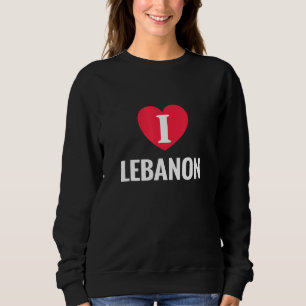 Ich liebe Libanon Patriotische Heimat Land Reise Sweatshirt