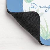 Ich Liebe Libellen in Blau und Grün Mousepad (Ecke)