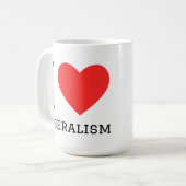 Ich liebe Liberalismus Kaffeetasse (Vorderseite Links)