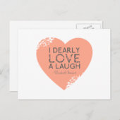Ich liebe Liebe A Laugh - Jane Austen Zitat Postkarte (Vorne/Hinten)