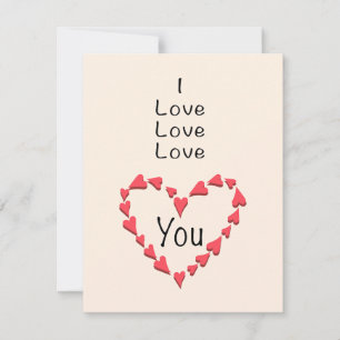 Ich liebe liebe liebe dich Valentinskarte Feiertagskarte