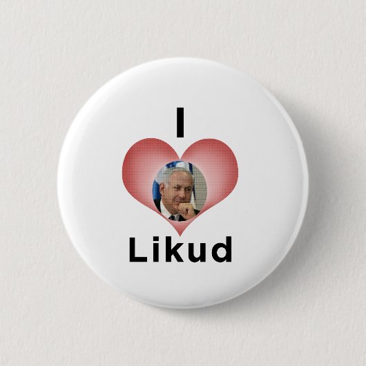 "Ich Liebe Likud " Button (Vorderseite)