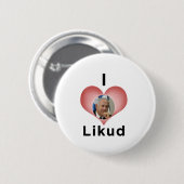 "Ich Liebe Likud " Button (Vorne & Hinten)