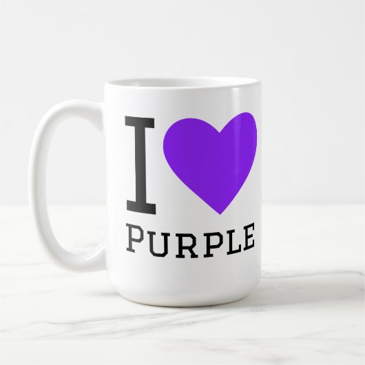 Ich liebe Lila Kaffeetasse (Links)