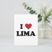 Ich liebe Lima Peru Postkarte (Stehend Vorderseite)
