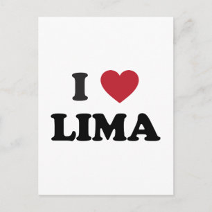 Ich liebe Lima Peru Postkarte