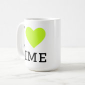 Ich liebe Limette Kaffeetasse (Vorderseite Links)