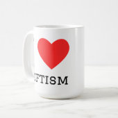 Ich liebe Linksorientierung Kaffeetasse (Vorderseite Links)