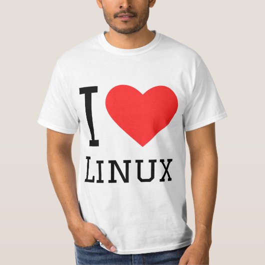 Ich liebe Linux T-Shirt (Vorderseite)