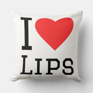Ich liebe Lippen Kissen