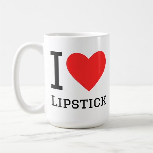 Ich liebe Lippenstift Kaffeetasse (Links)