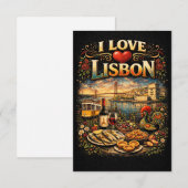 Ich liebe Lissabon Dankeskarte (Vorne/Hinten)