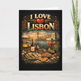 Ich liebe Lissabon Feiertagskarte