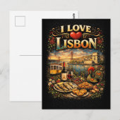 Ich liebe Lissabon Postkarte (Vorne/Hinten)