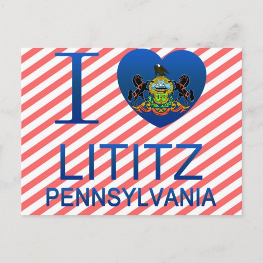 Ich liebe Lititz, PA Postkarte (Vorderseite)