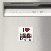 Ich liebe Livermore Wineries Herz und Weinflaschen Magnet (In Situ (Geschirrspüler))
