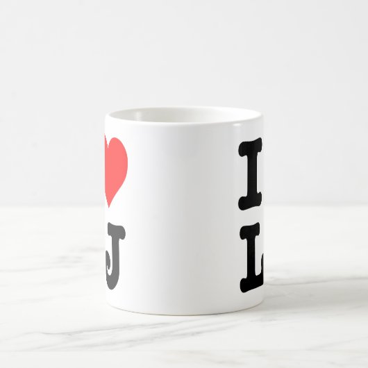 "Ich Liebe LJ" Kaffeetasse (Mittel)