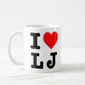 "Ich Liebe LJ" Kaffeetasse (Links)